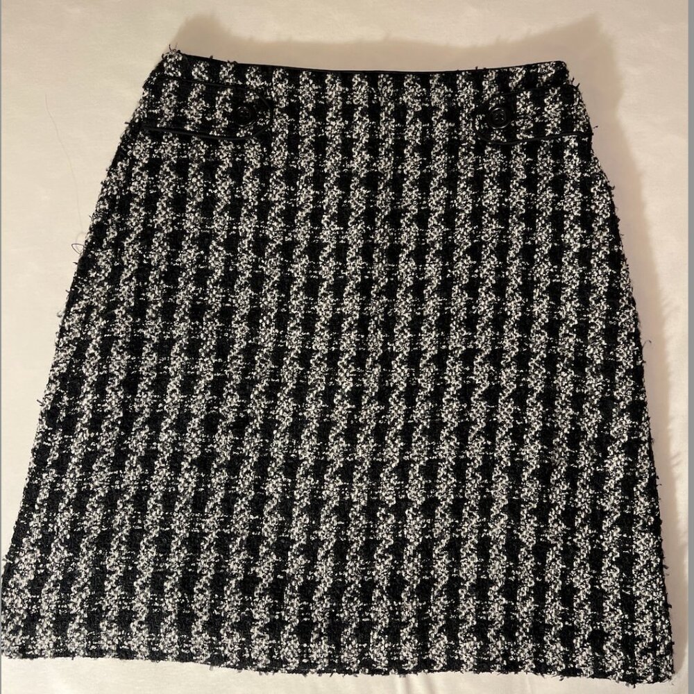 Ann Taylor Business Casual B&W Tweed Skirt (4)
